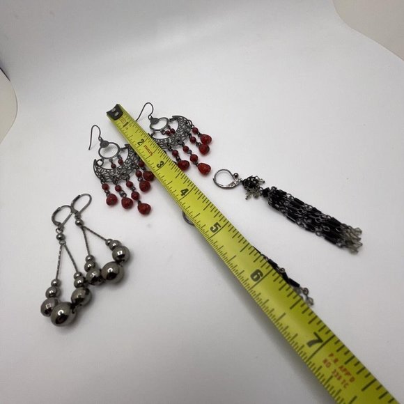 Lot Of 3 Costume Earrings Pierced Dangle Drop  /  Bead / Beaded - Picture 7 of 10